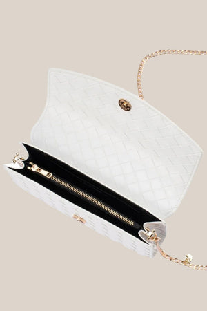 Olga Berg Aisha Embossed Clutch