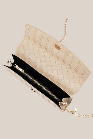 Olga Berg Aisha Embossed Clutch