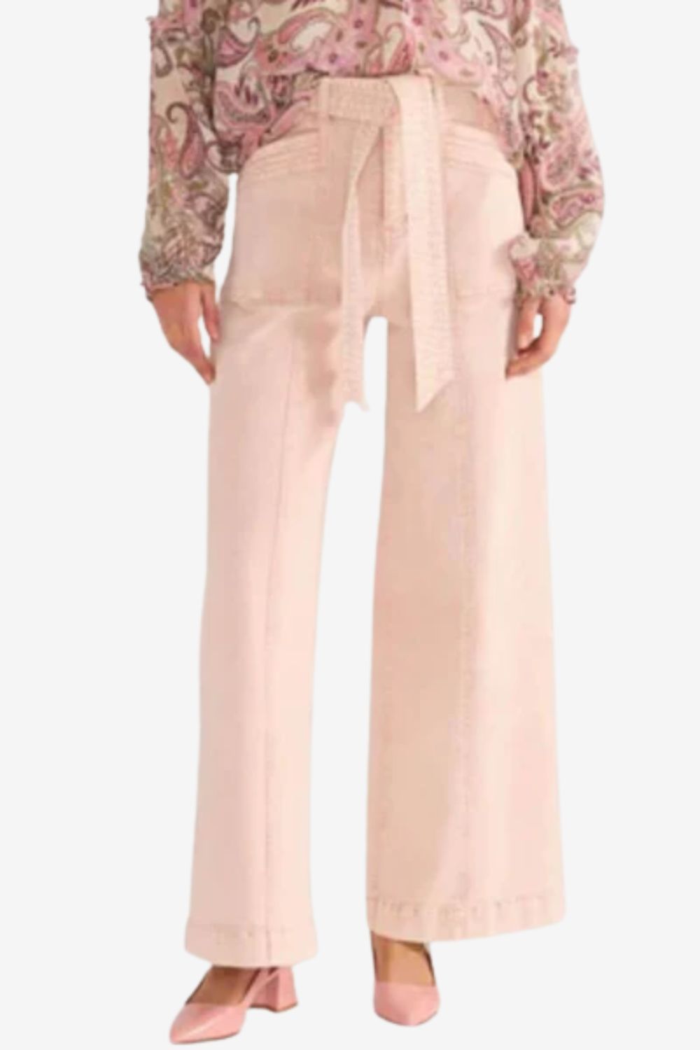 Mink Pink Dahlia Denim Panel Jean