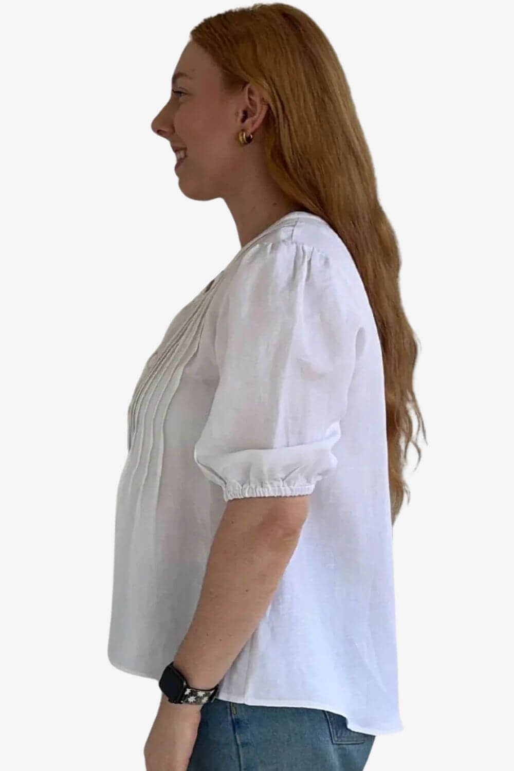 Evie Clare Tie Pleated Top