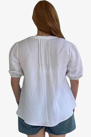 Evie Clare Tie Pleated Top