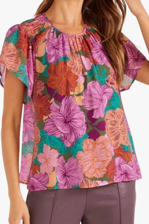 Mink Pink Zora Flutter Sleeve Blouse