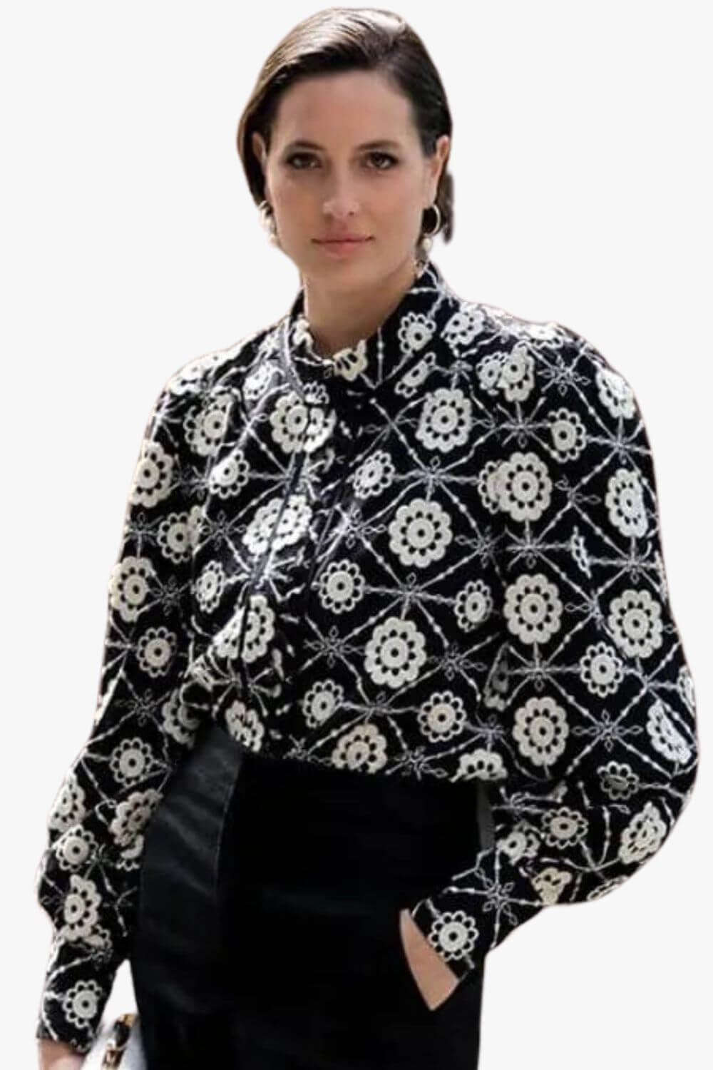 Adorne Samantha Embroidered Floral Shirt