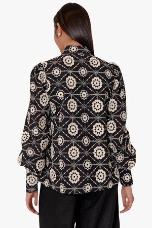 Adorne Samantha Embroidered Floral Shirt