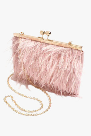 Adorne Cher Feather Floaty Clutch