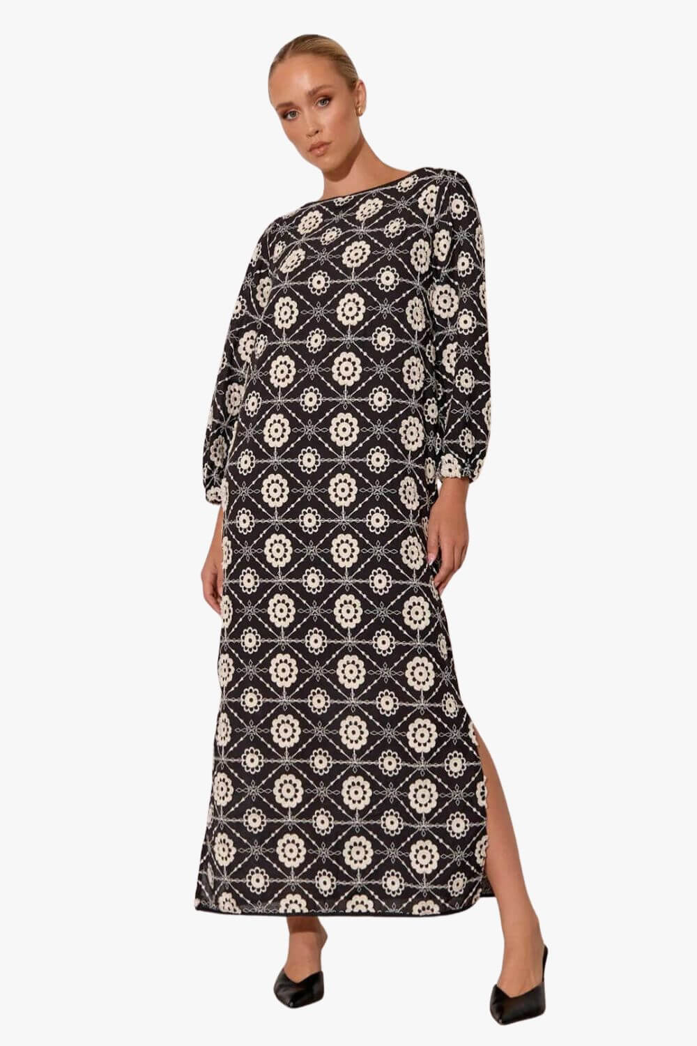 Adorne Harley Embroidered Floral Maxi Dress