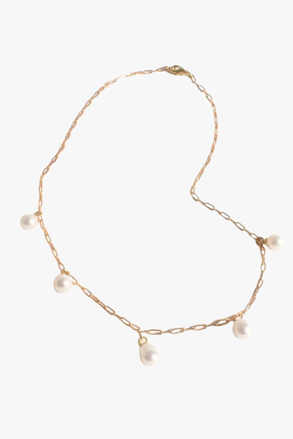Adorne Pearl Droplets Short Necklace