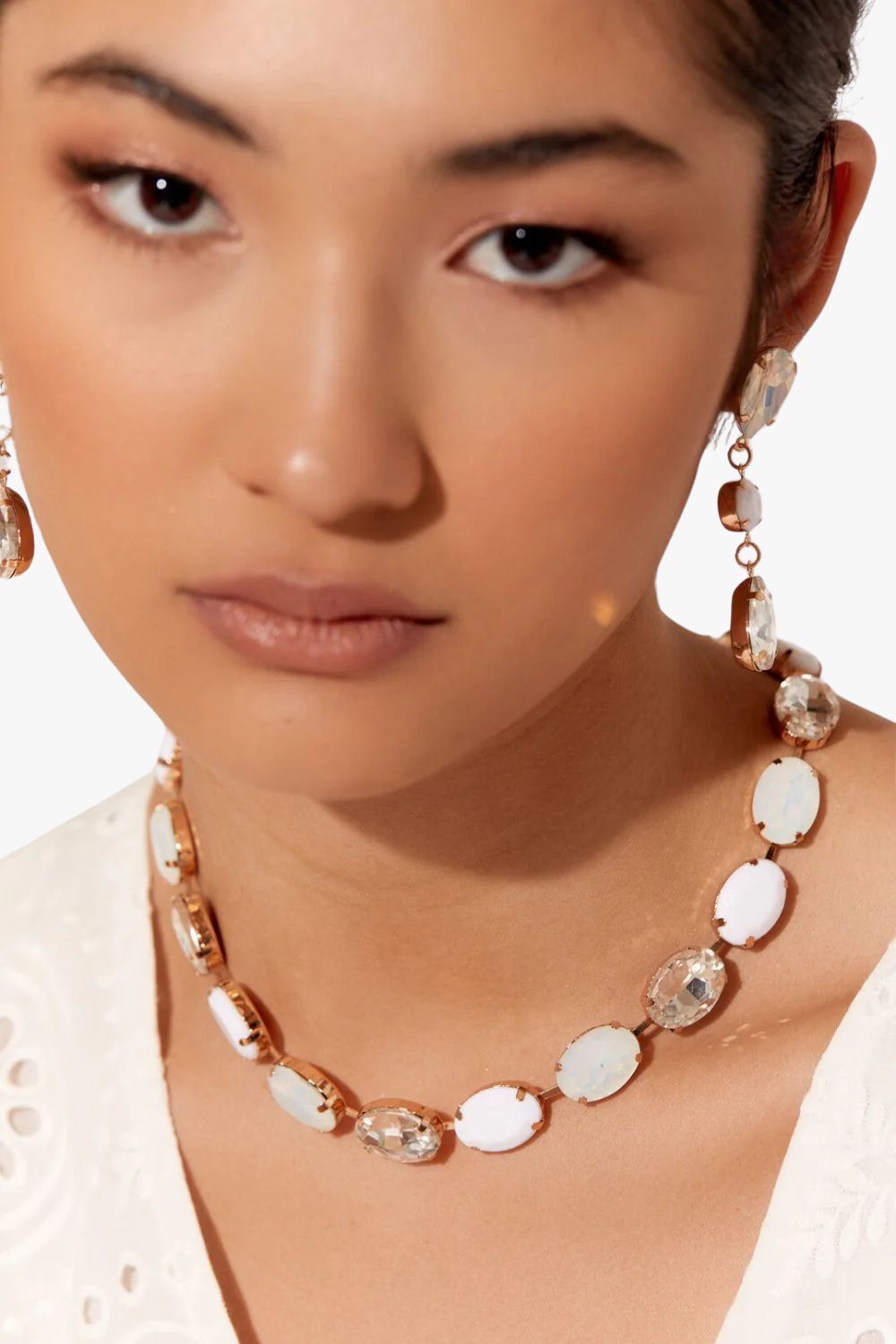 Adorne Stone & Glass Event Necklace