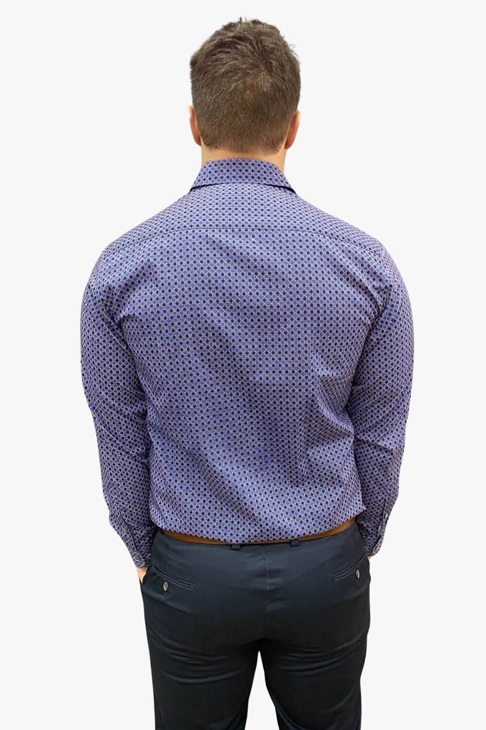 AK Demire Geometric Slim Fit Shirt