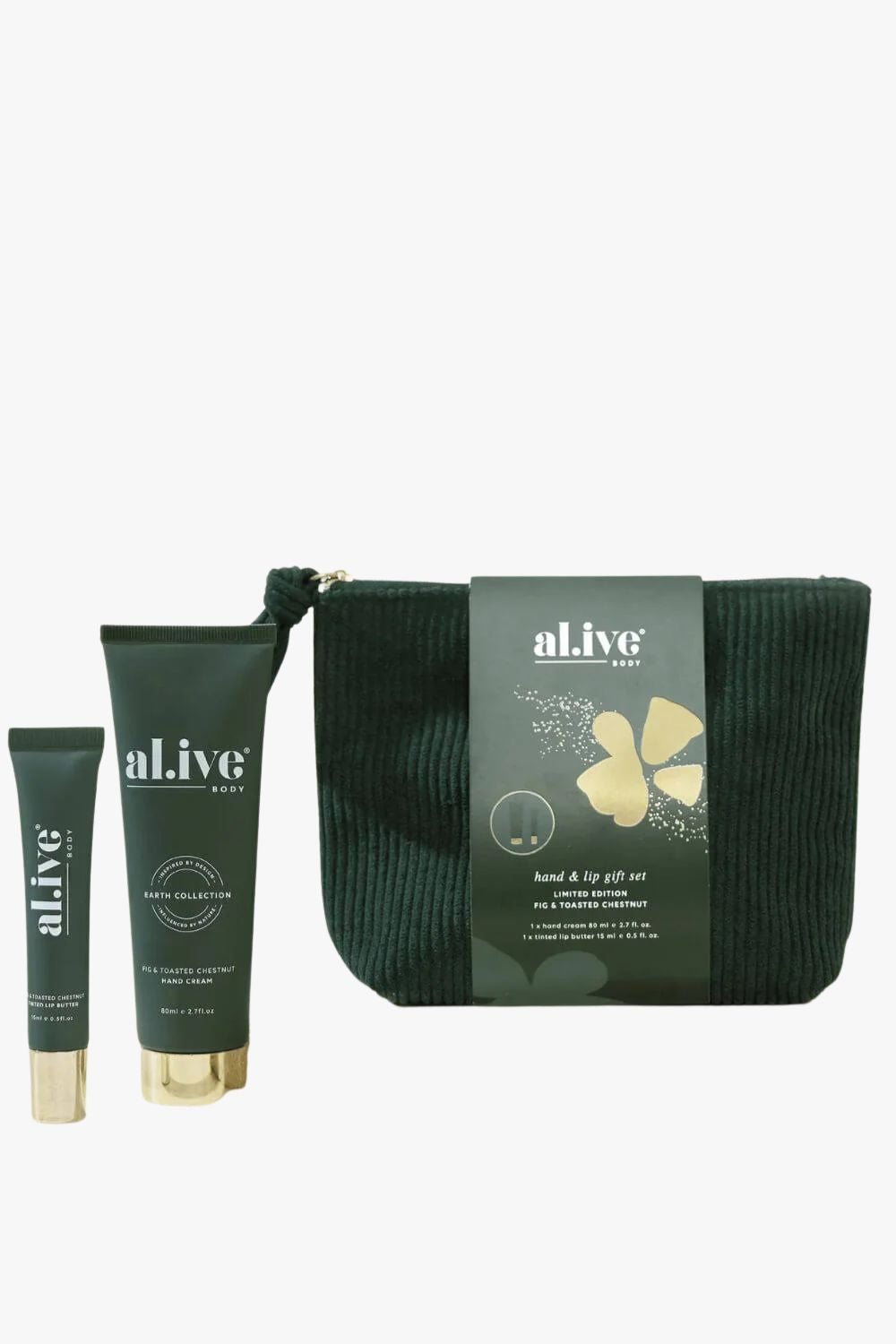 Al.ive Hand & Lip Gift Set - Fig & Toasted Chestnut