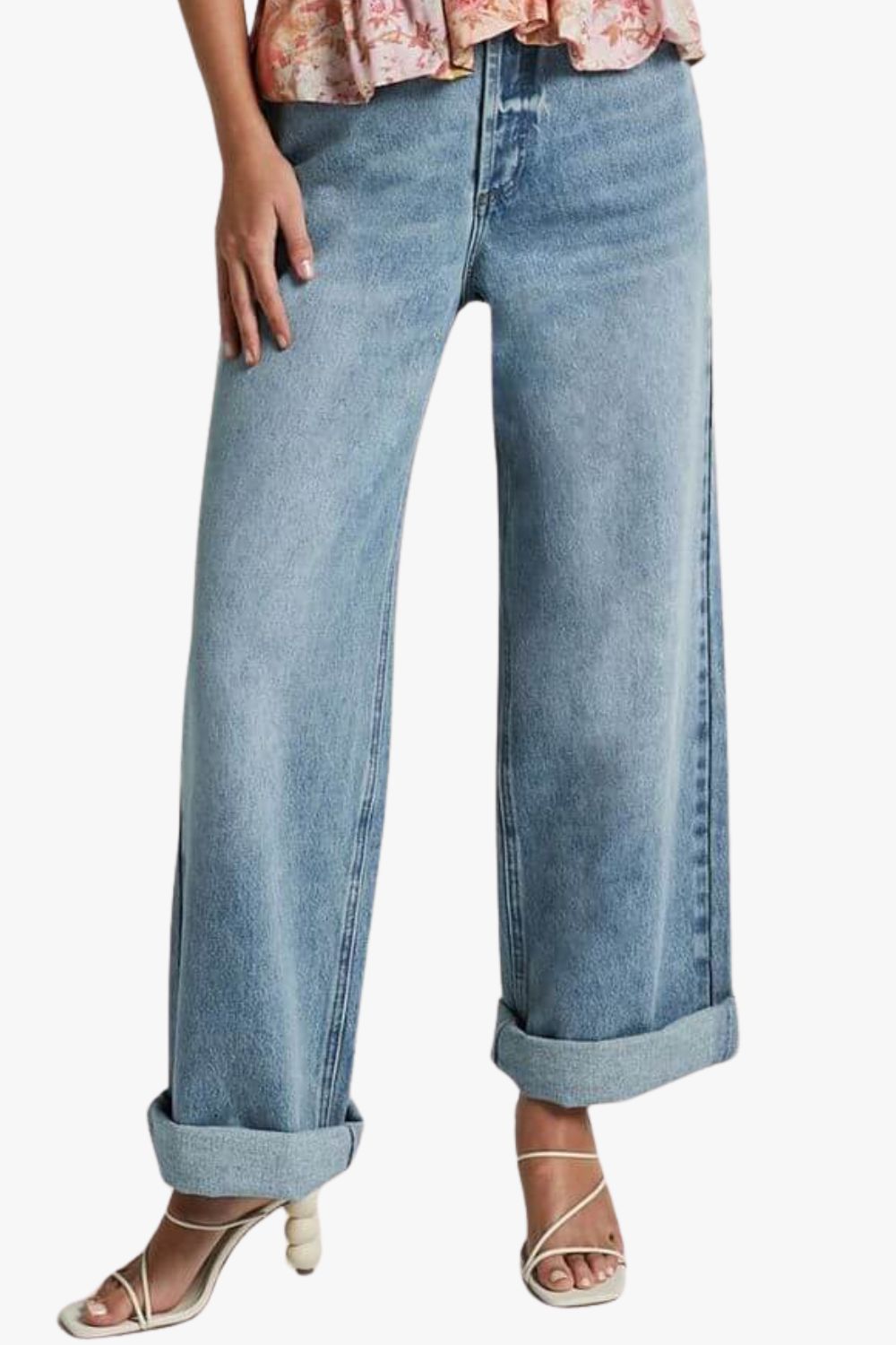 Amalie The Label Herrera Mid Rise Wide Leg Jeans