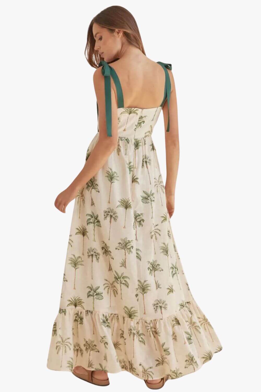 Amelius Palma Ramie Tiered Maxi Dress