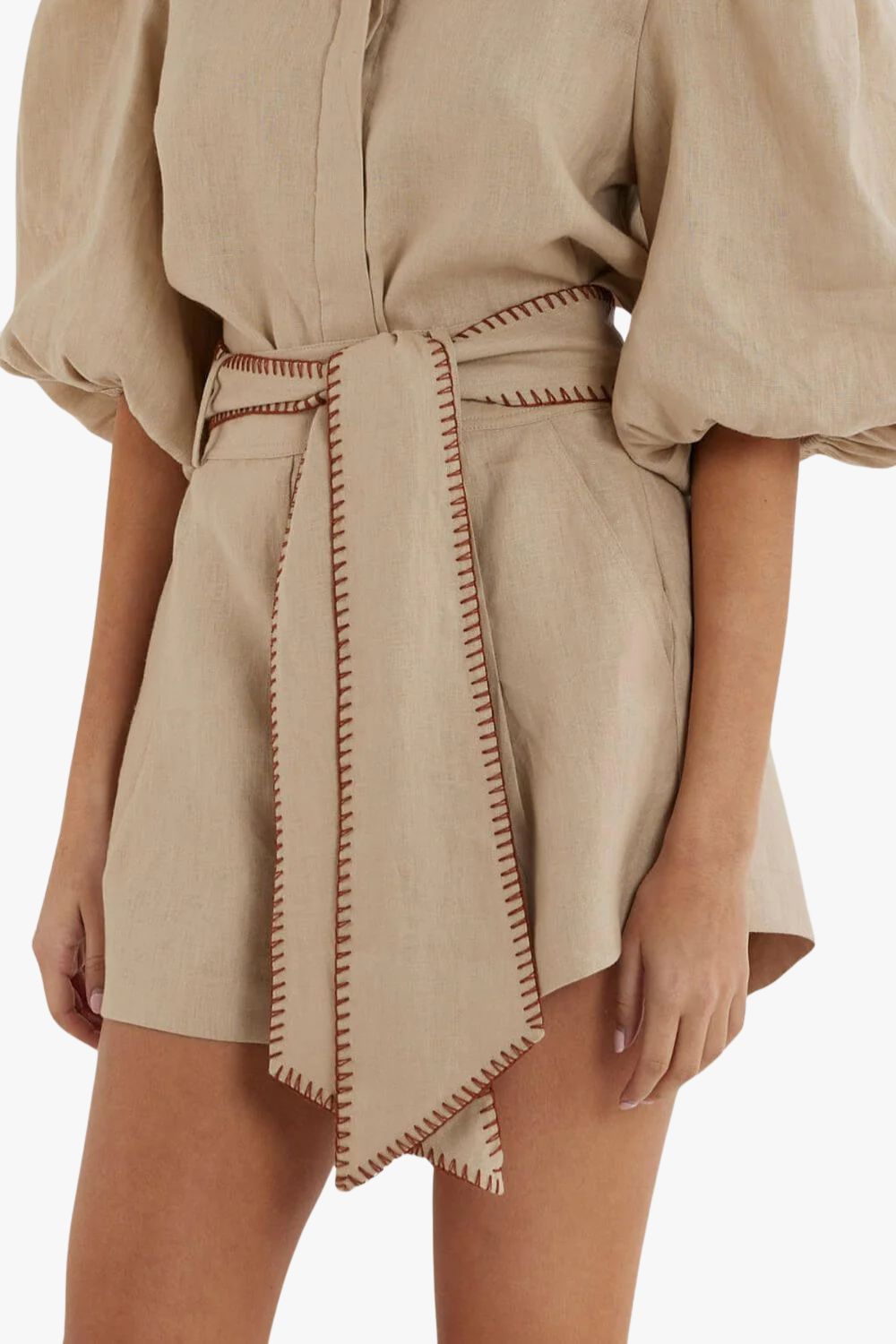 Amelius Chloe Stitch Detail Linen Short