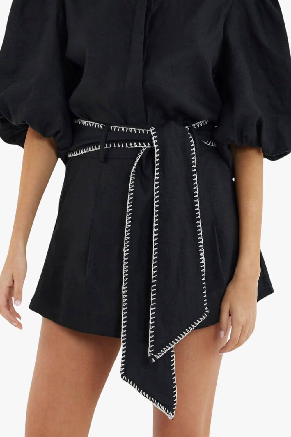 Amelius Chloe Stitch Detail Linen Short