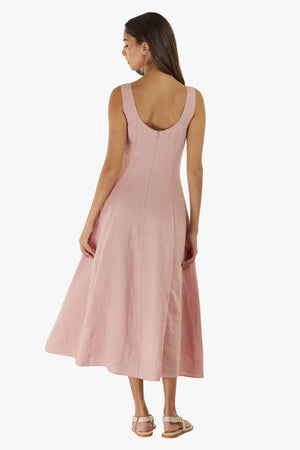 Amelius Anna Paneled Linen Midi Dress