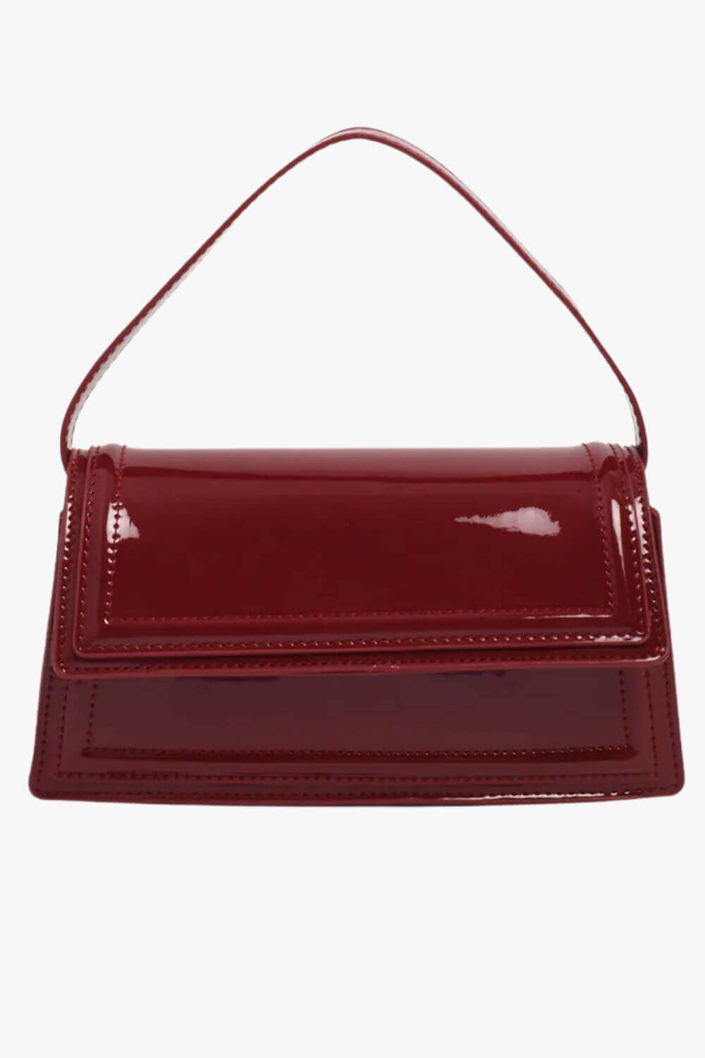 Adorne Ava High Shine Structured Bag