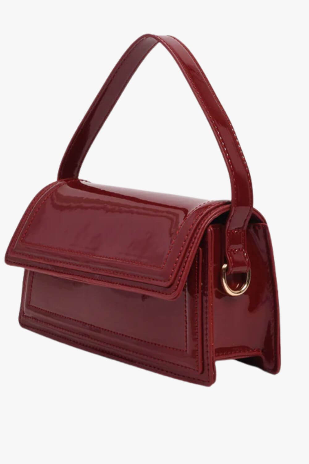 Adorne Ava High Shine Structured Bag