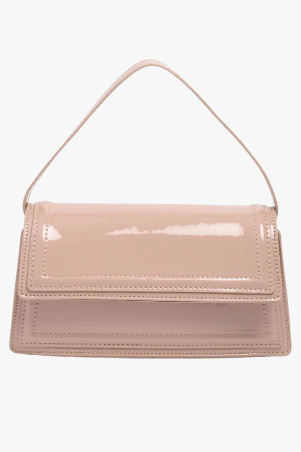 Adorne Ava High Shine Structured Bag