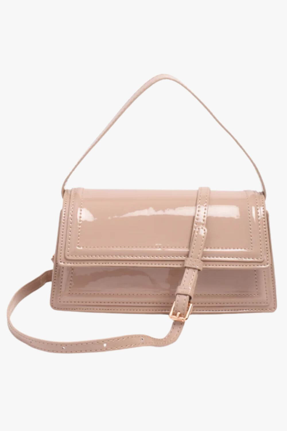 Adorne Ava High Shine Structured Bag