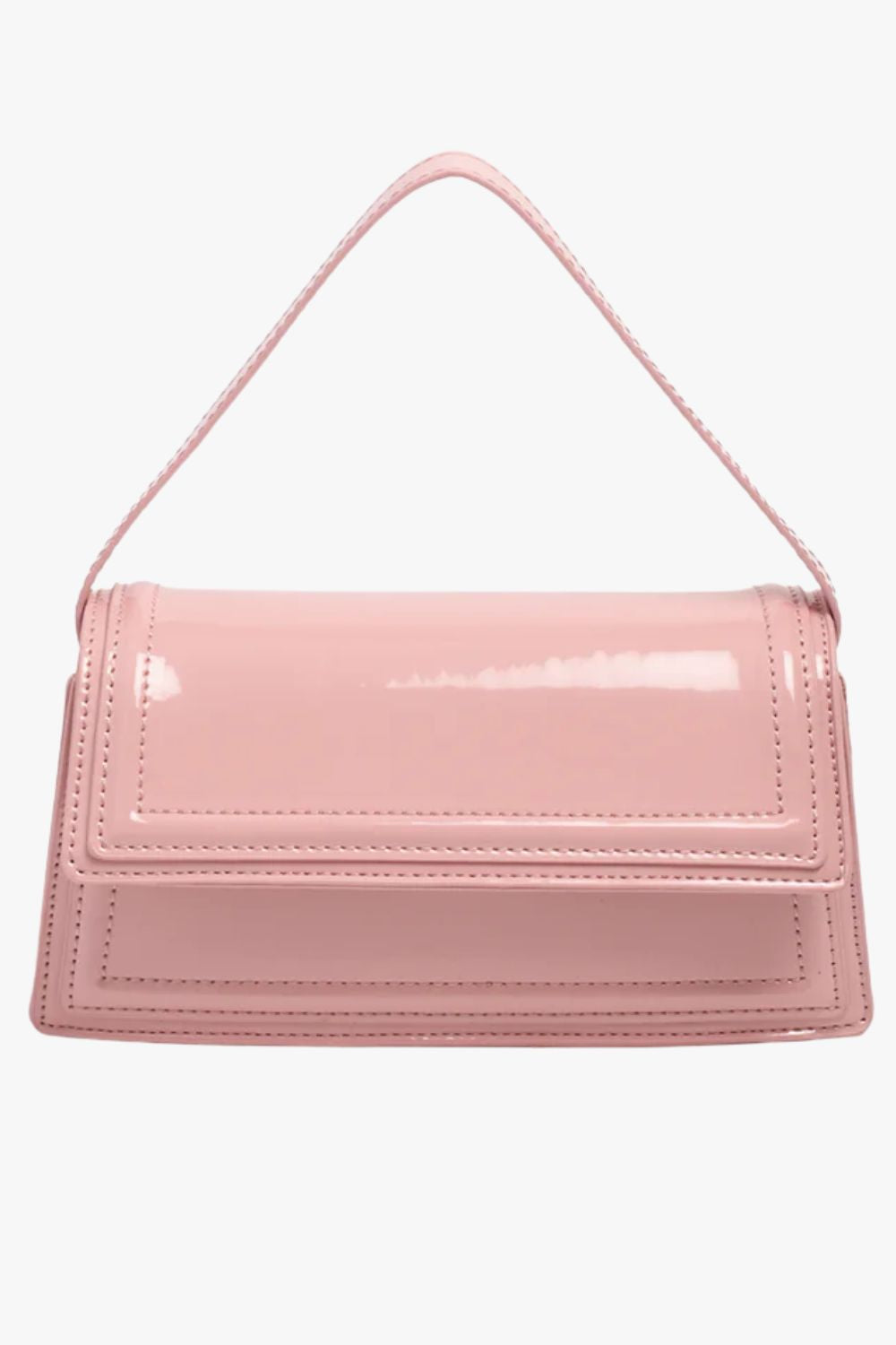 Adorne Ava High Shine Structured Bag