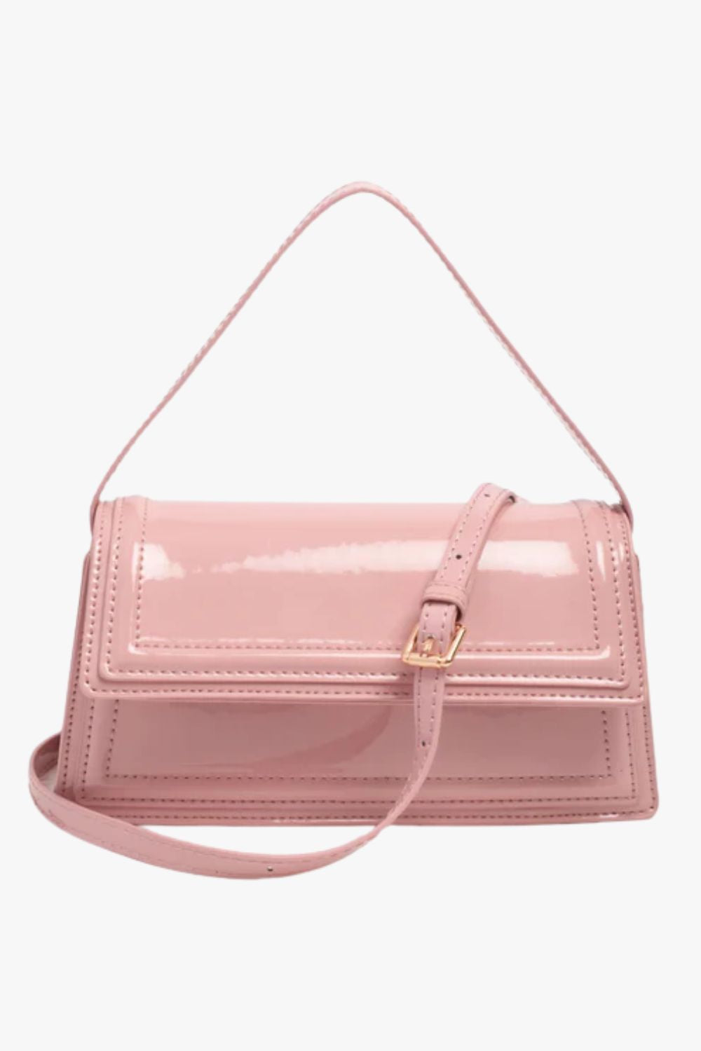 Adorne Ava High Shine Structured Bag