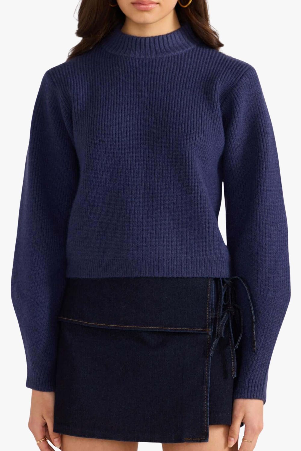 Mink Pink Jennifer Mock Neck Knit Jumper