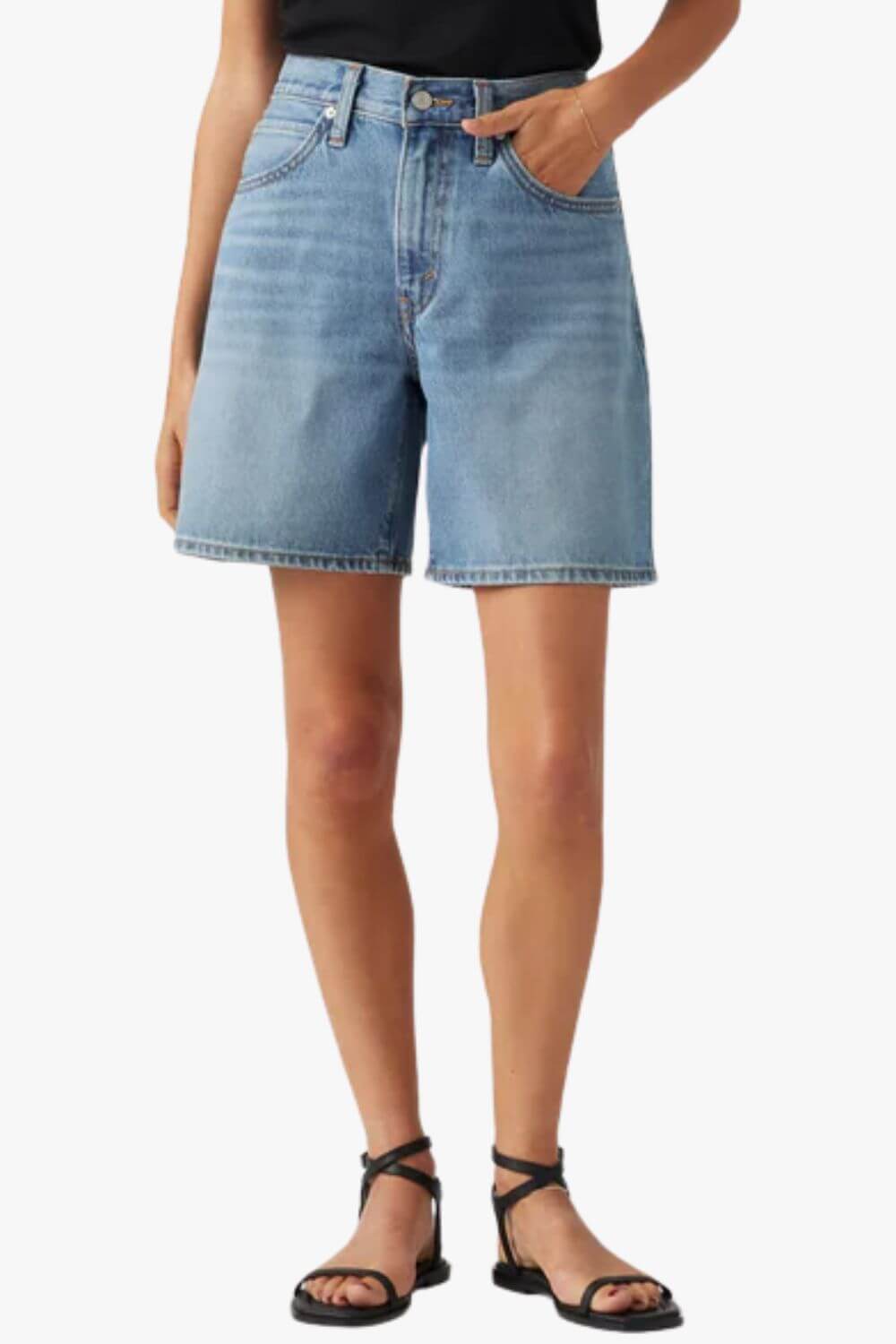 Levis Womens High Rise Baggy Shorts