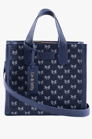 Liv & Milly Alice Denim with Bows Handbag