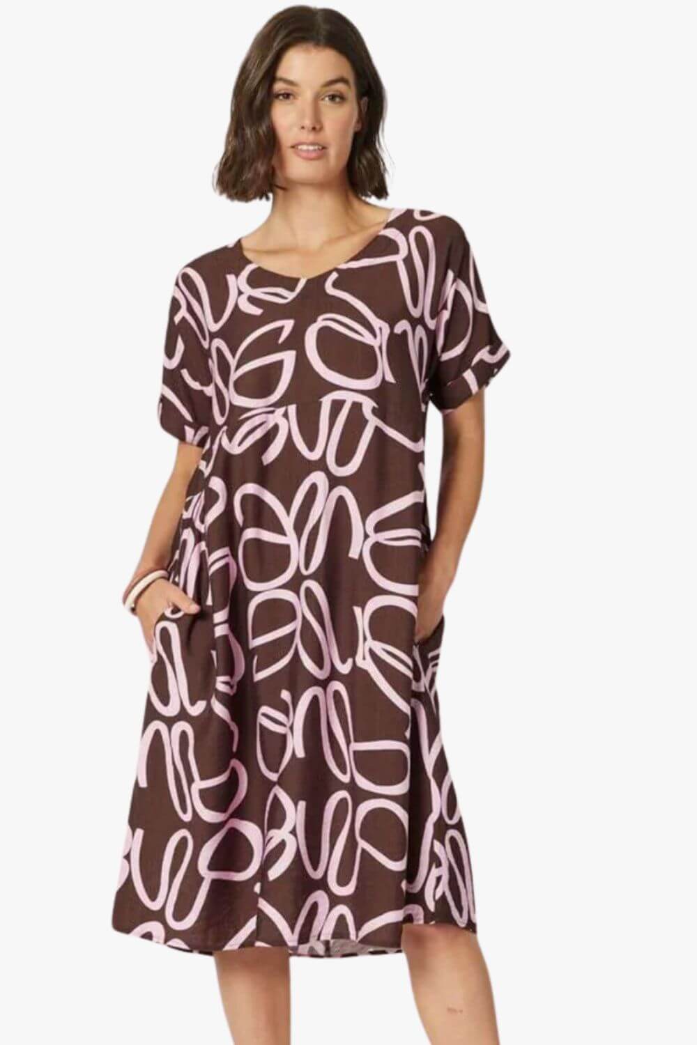 Clarity Koko Latte Dress