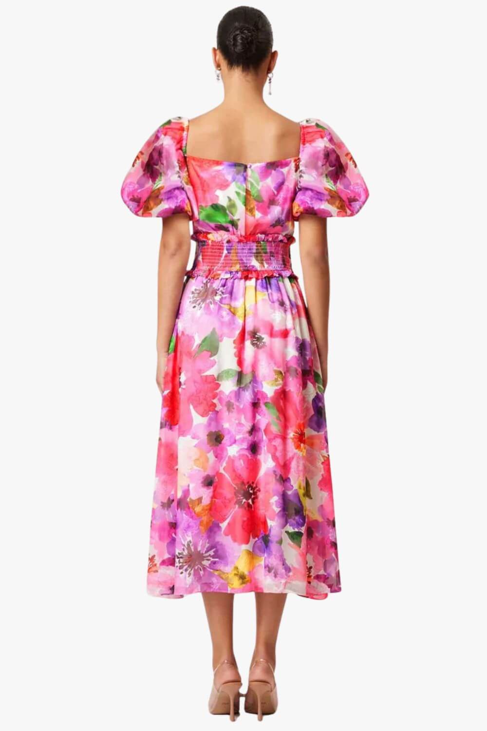 Elliatt Dara Puff Sleeve Midi Dress