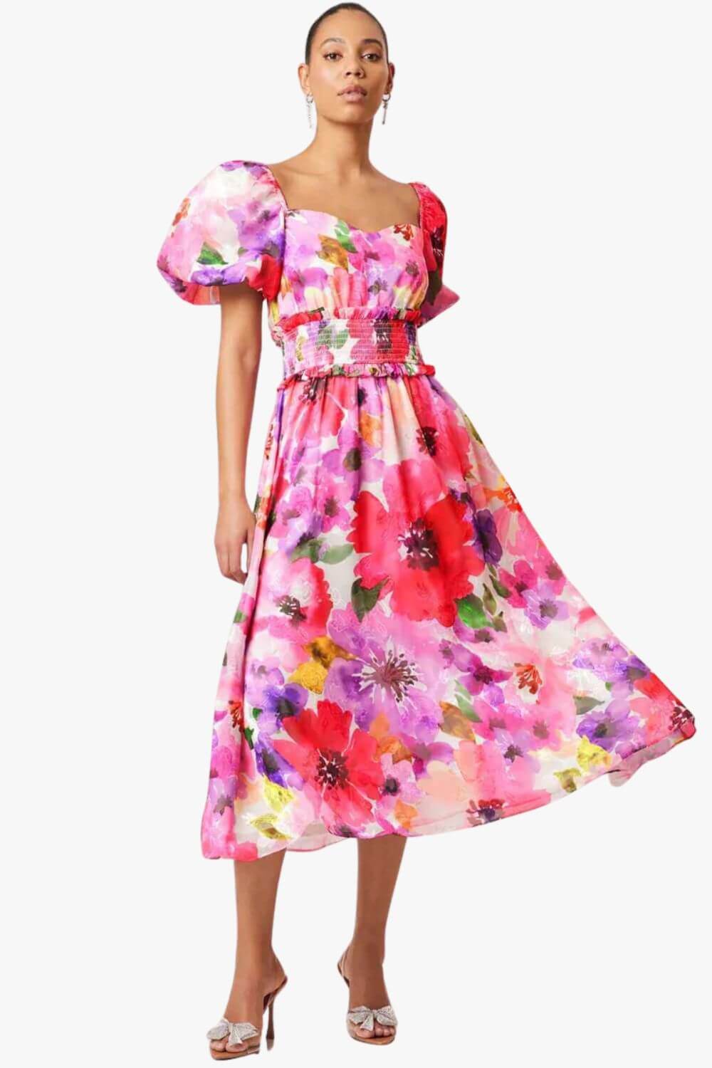 Elliatt Dara Puff Sleeve Midi Dress