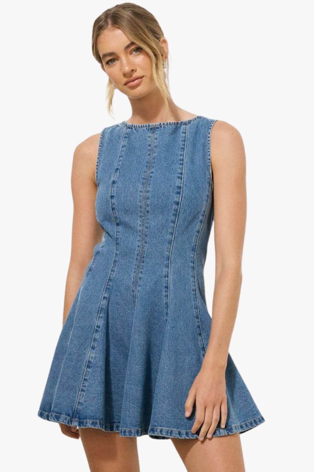 Mon Renn Norada Denim Mini Dress