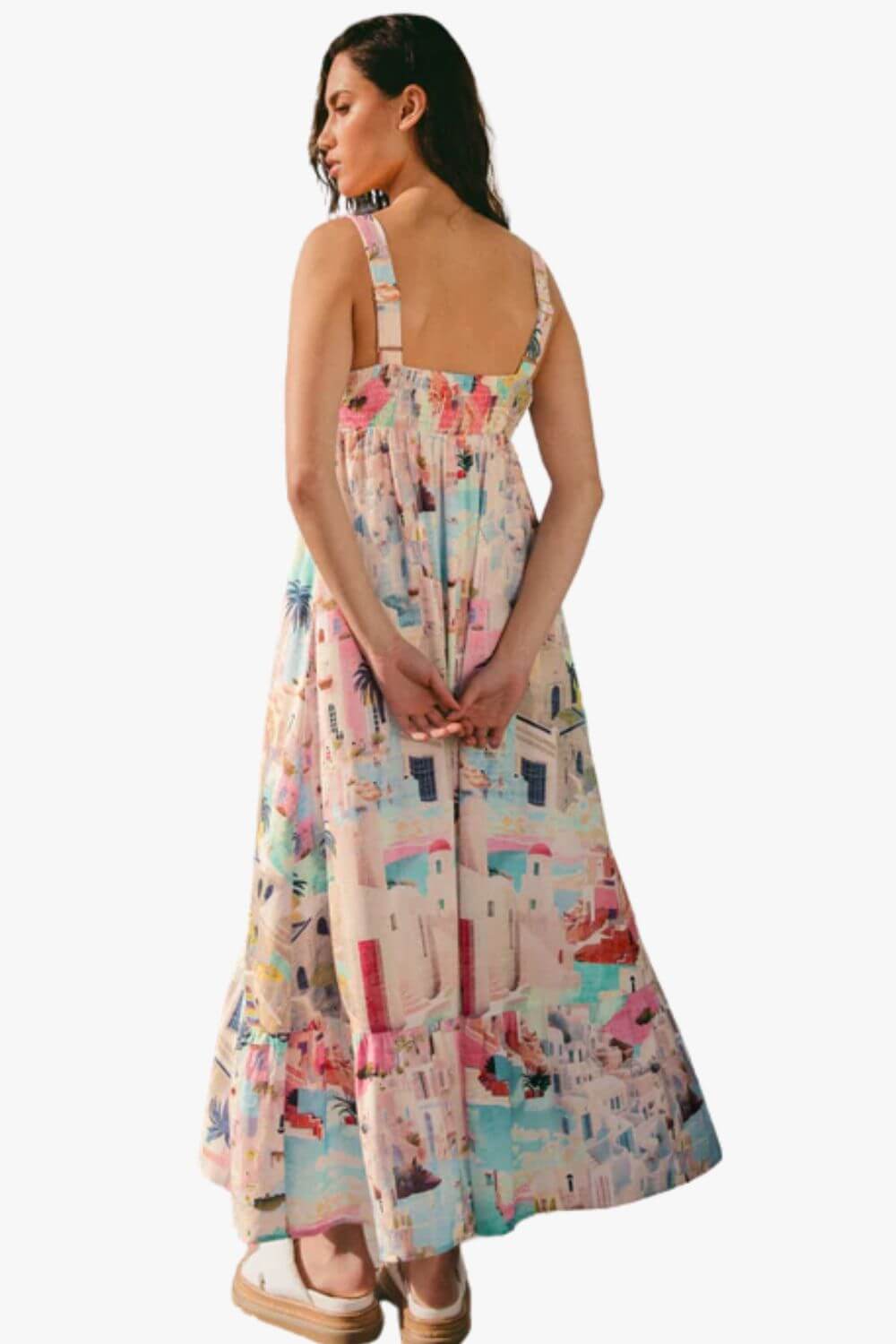 Sunny Santorini Maxi Dress