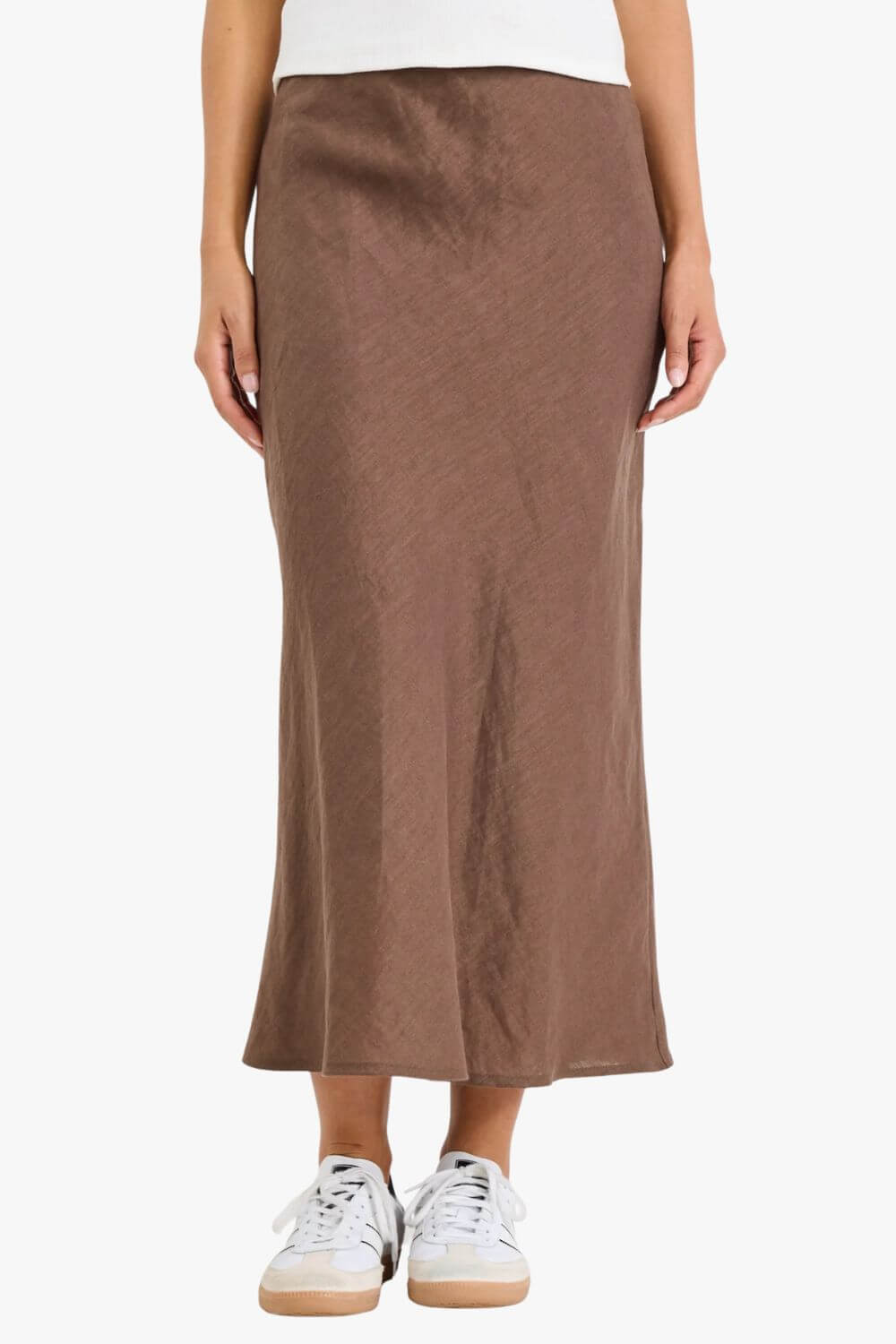 Bliss Linen Bias Midi Skirt