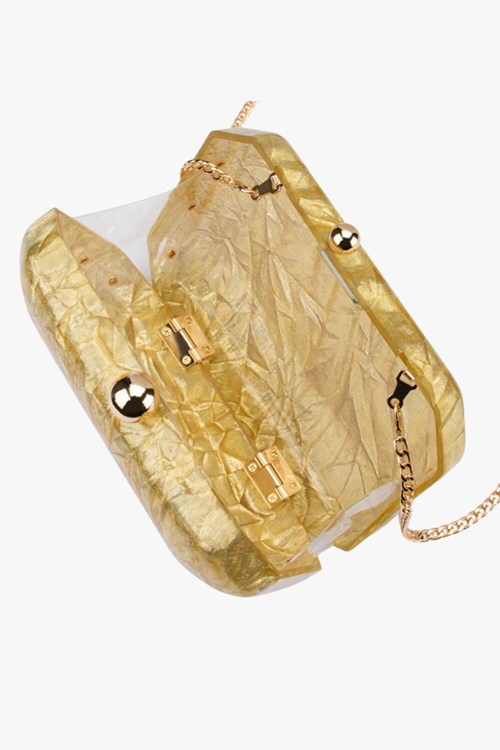 Olga Berg Mateo Mettalic Clutch