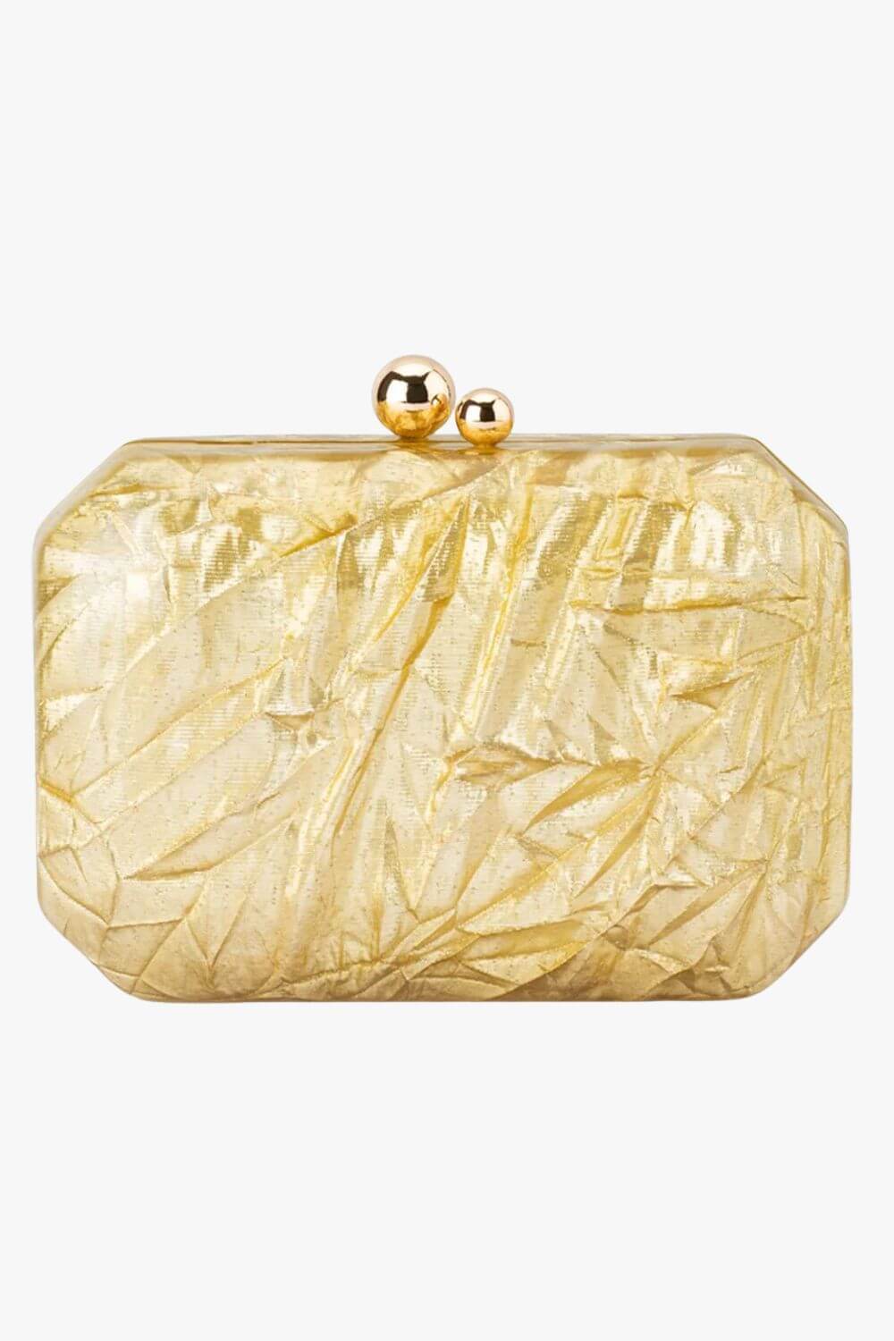 Olga Berg Mateo Mettalic Clutch