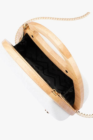 Olga Berg Sarah Wooden Frame Bag