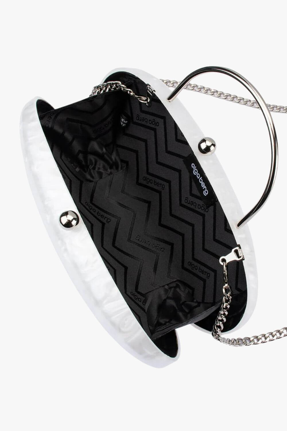 Olga Berg Imelda Acrylic Top Handle Bag