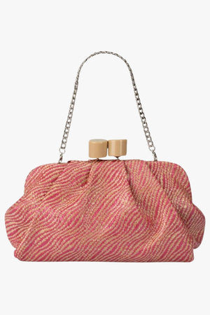 Olga Berg Addison Woven Clutch