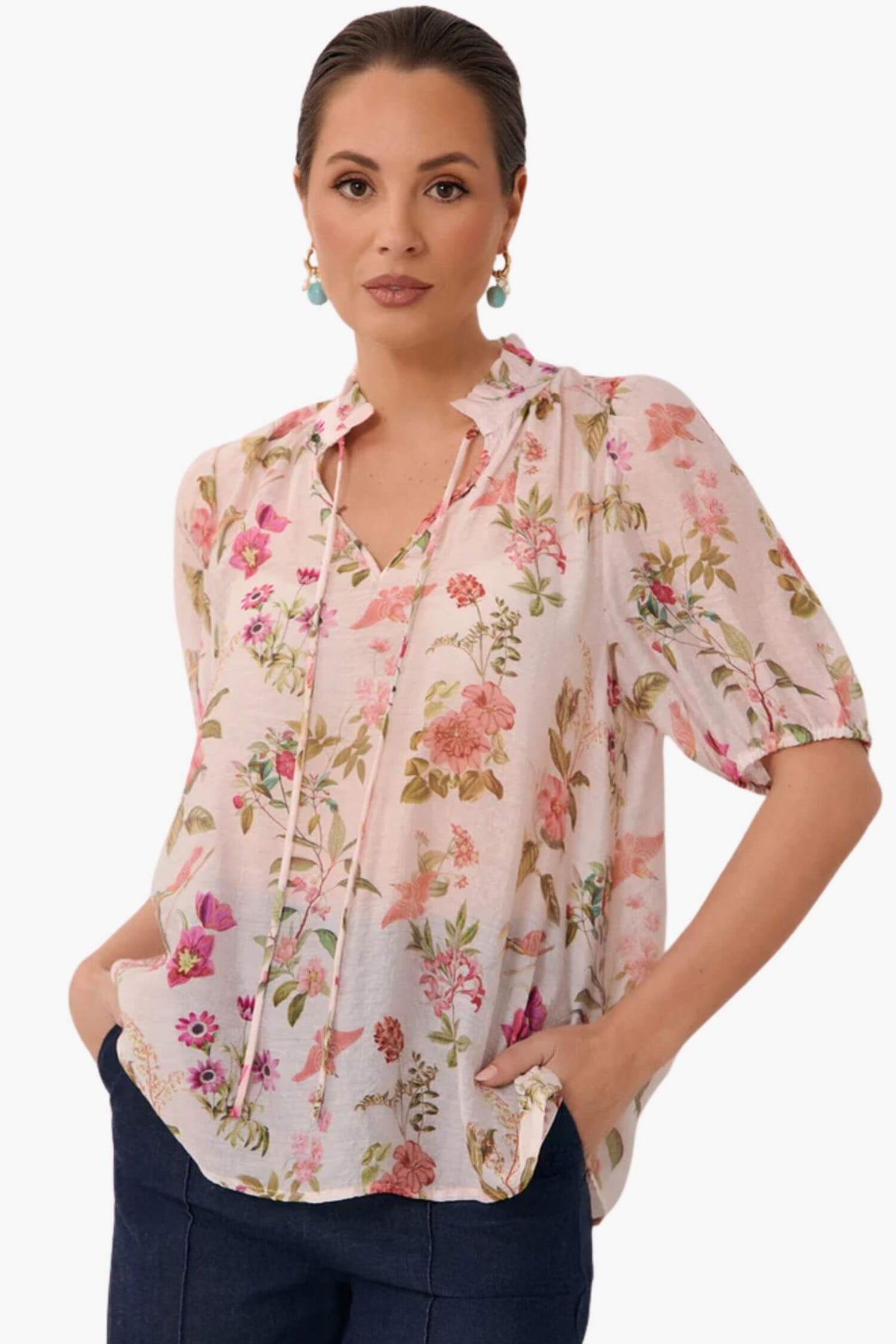 Adorne Sandra Short Sleeve Top