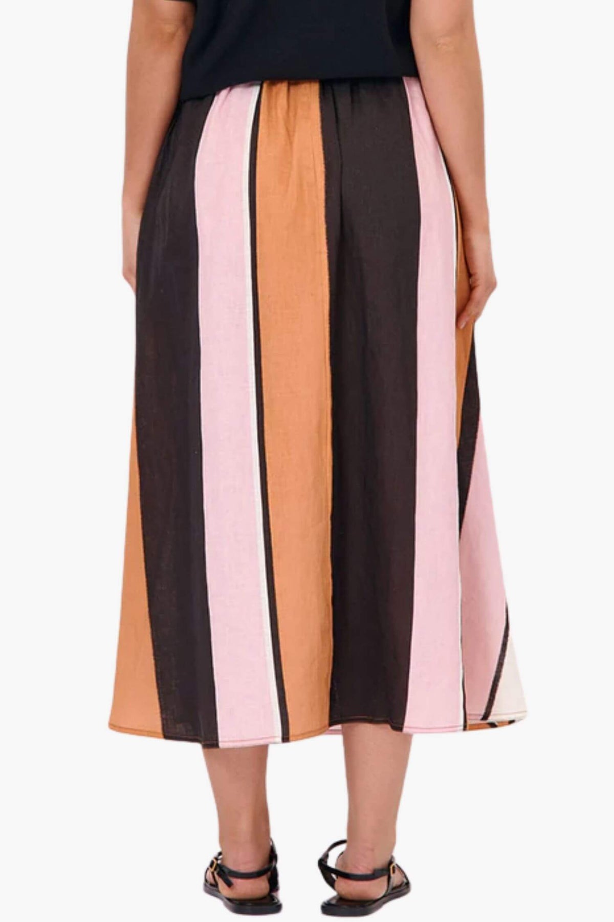 Adorne Angelina Linen Midi Skirt