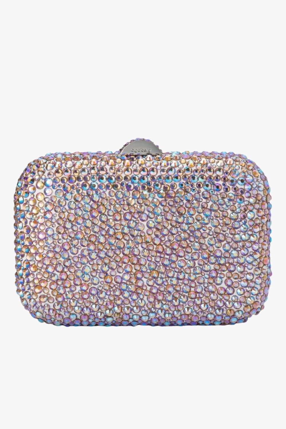 Olga Berg Casey Hotfix Encrusted Clutch