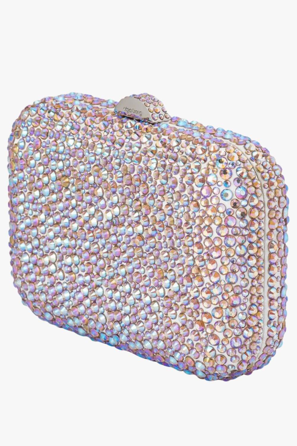 Olga Berg Casey Hotfix Encrusted Clutch