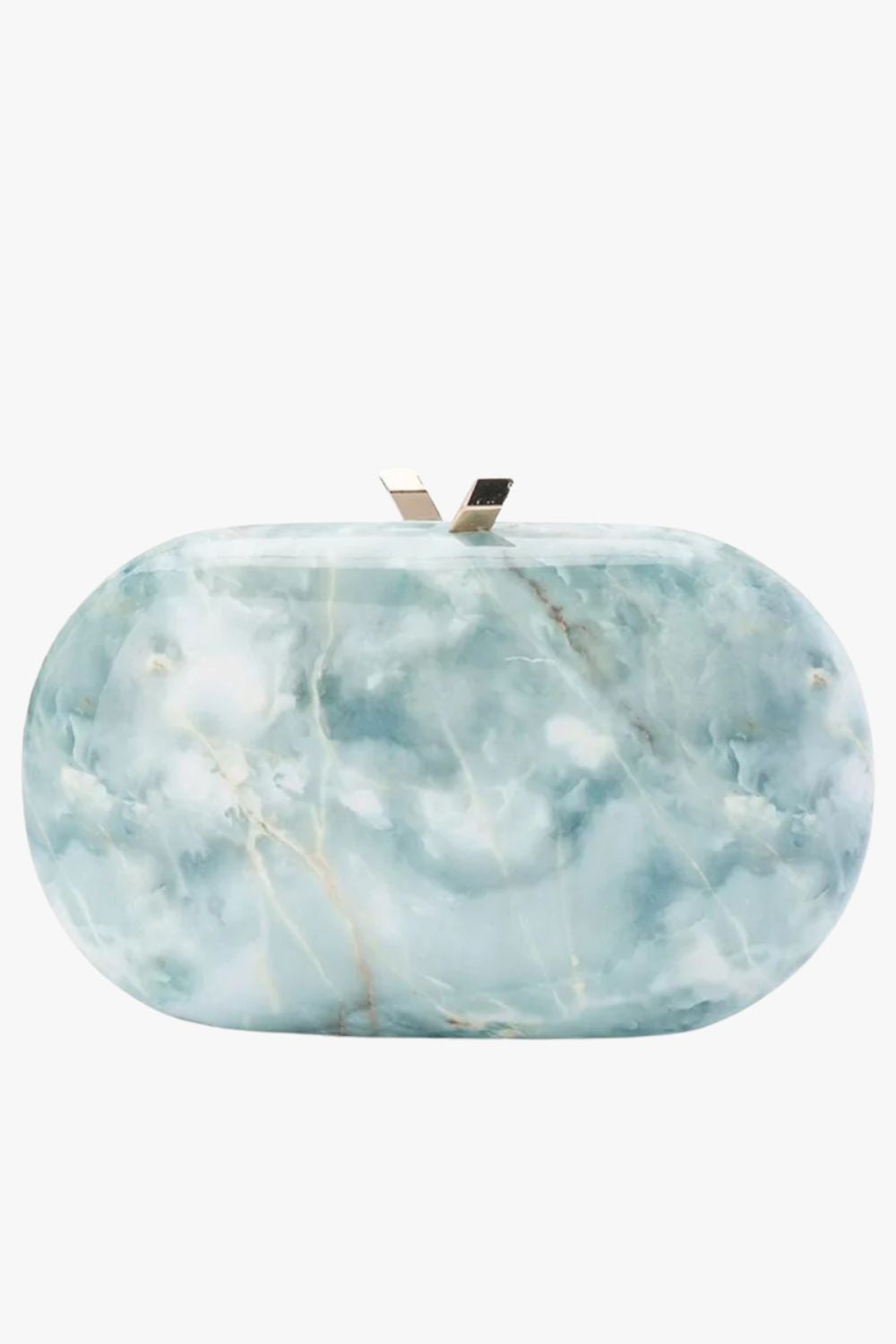 Olga Berg Quartz Oval Clutch