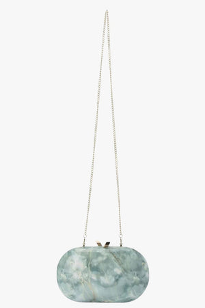 Olga Berg Quartz Oval Clutch