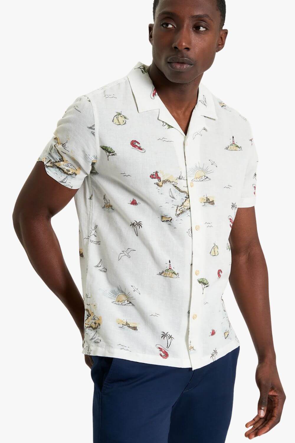 Ben Sherman Brighton To Amalfi Print S/S Shirt