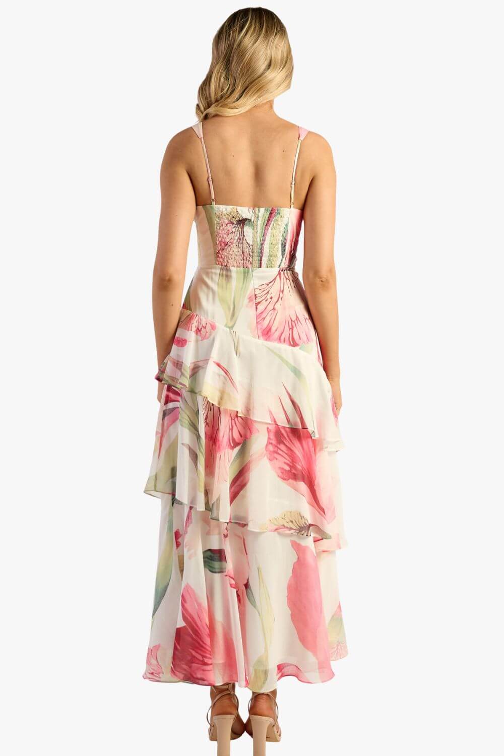 Oasis Floral Tiered Hem Dress