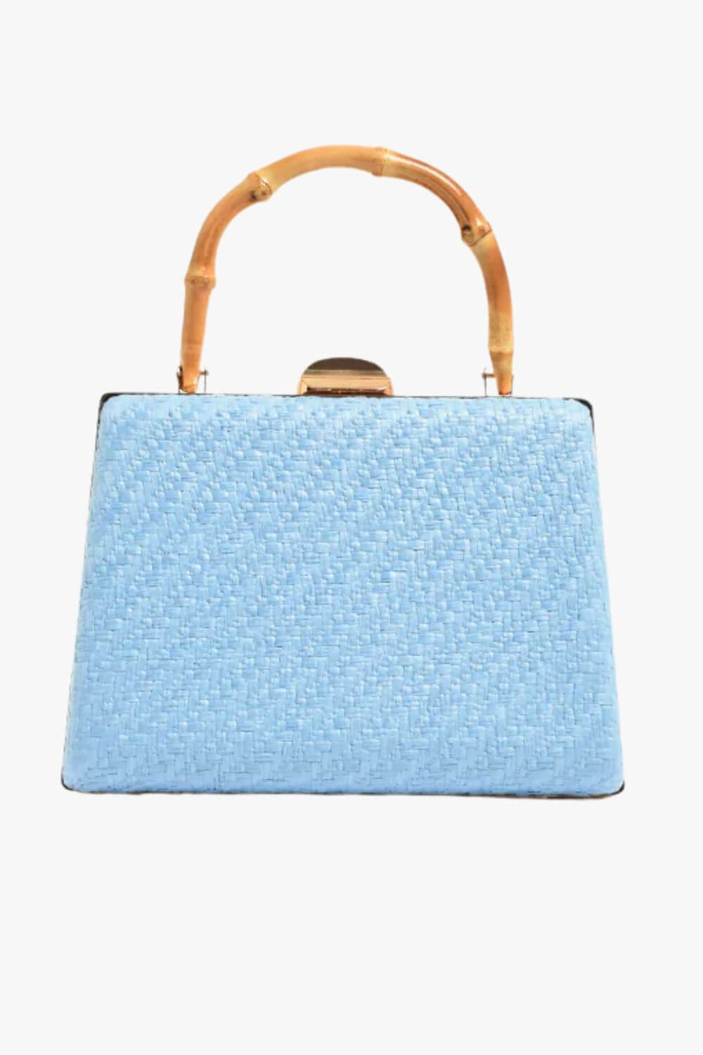 Adorne Bamboo Handle Weave Small Bag