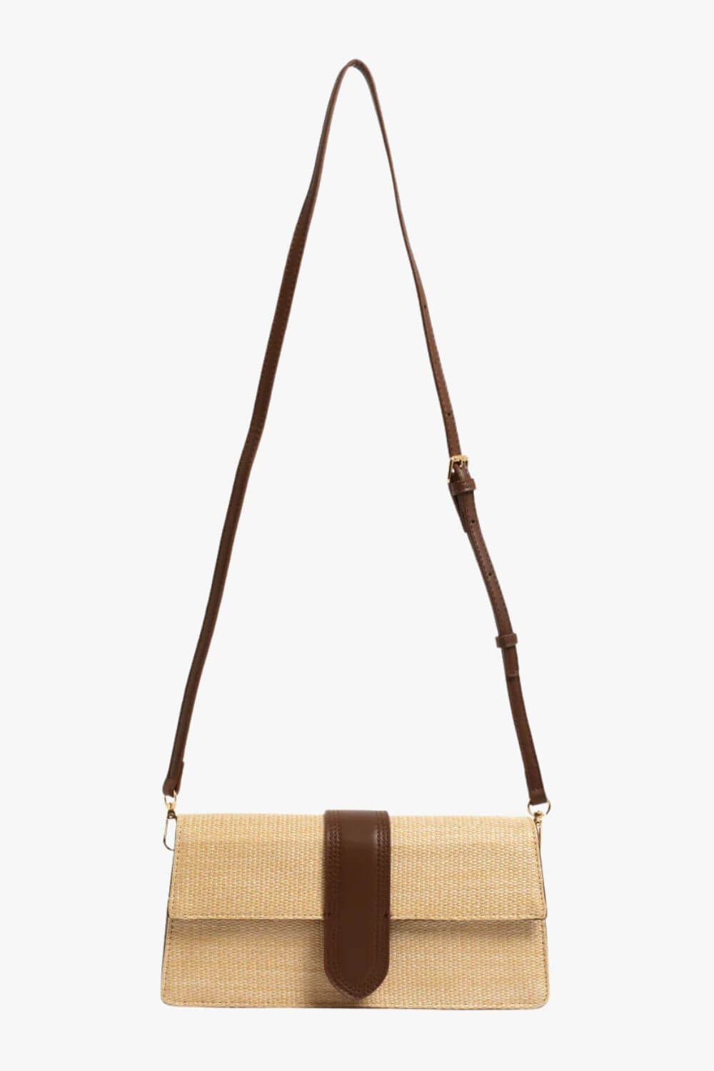 Adorne Woven Fold Over Small Bag