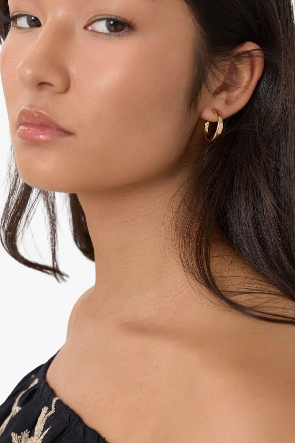 Adorne Mini Organic Shape Hoops